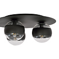 Emibig Emibig Esbjerg nice black triple ceiling lamp with 3 striped bulbs E14 - Ideal for creating a cozy atmosphere in any room