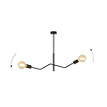 Emibig Emibig Vejle volledig zwarte hanglamp met 2x E27 - Perfect voor een moderne sfeer