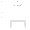Emibig Emibig Vejle completely black hanging lamp with 2x E27 - Ideal for modern ambiance