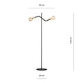 Emibig Emibig Lampe sur pied Odense avec 2 connexions E27 dorées - Idéale pour un éclairage élégant
