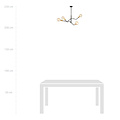 Emibig Emibig Odense 4 lamp hanging lamp black with gold 4x E27 - Perfect lighting for any space