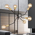 Emibig Emibig Odense Pendelleuchte 6 Lampen E27 Schwarz und Gold - Perfekte Beleuchtung für jeden Raum