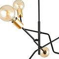 Emibig Emibig Odense pendellamp 6 lampen E27 zwart en goud - Perfecte verlichting voor elke ruimte