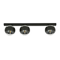 Emibig Emibig Aalborg long black ceiling lamp with 3 transparent striped bulbs E14 - Ideal lighting for modern interiors