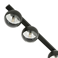 Emibig Emibig Lampe de plafond noire longue Aalborg avec 3 ampoules rayées transparentes E14 - Éclairage idéal pour les intérieurs modernes
