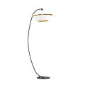 Emibig Emibig Belle lampe arc noire sur pied E27 blanche et dorée - Parfaite pour une décoration intérieure élégante