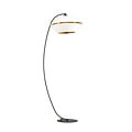 Emibig Emibig Belle lampe arc noire sur pied E27 blanche et dorée - Parfaite pour une décoration intérieure élégante
