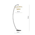 Emibig Emibig Belle lampe arc noire sur pied E27 blanche et dorée - Parfaite pour une décoration intérieure élégante