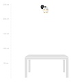 Emibig Emibig Wall lamp black with white E27 gold inside - Create a stylish atmosphere in your home