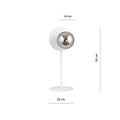 Emibig Emibig White lamp for side table with smoked glass bulb 1x E14 - Enhance your interior with stylish lighting