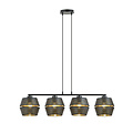 Emibig Emibig Riddled schwarze Pendelleuchte 4x E27 mit goldenem Innenleben - Verleihen Sie Ihrem Raum elegantes Licht