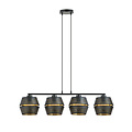 Emibig Emibig Riddled schwarze Pendelleuchte 4x E27 mit goldenem Innenleben - Verleihen Sie Ihrem Raum elegantes Licht