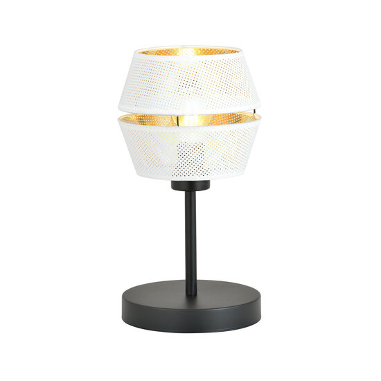Emibig Emibig Hübsche Tischlampe schwarz mit weiß-goldenem Schlüssel 1x E27 - Ideal für stilvolle Beleuchtung