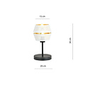 Emibig Emibig Handsome table lamp black with white and gold key 1x E27 - Ideal for stylish lighting