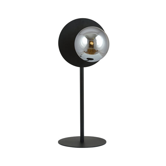 Emibig Emibig Schwarze Design-Tischlampe mit Milchglaskugel-Akzent E14 - Perfekt für jeden modernen Raum