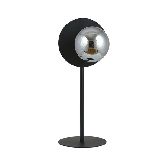 Emibig Emibig Schwarze Design-Tischlampe mit Milchglaskugel-Akzent E14 - Perfekt für jeden modernen Raum