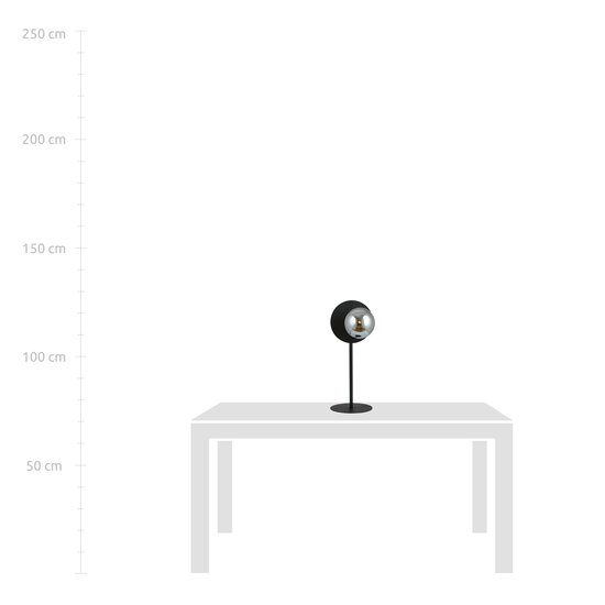 Emibig Emibig Design zwarte tafellamp met melkglas bol accent E14 - Perfect voor elke moderne ruimte