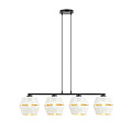 Emibig Emibig Lámpara colgante negra 4x E27 perforada blanca con tapas doradas de metal - Iluminación perfecta para cualquier espacio