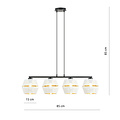 Emibig Emibig Schwarze Pendelleuchte 4x E27 perforiert weiß mit goldenen Metallkappen - Perfekte Beleuchtung für jeden Raum