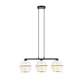 Emibig Emibig Schwarze Hängelampe 3x E27 weiß mit goldenen Kappen mit Metalllöchern - Ideal für eine gemütliche Atmosphäre