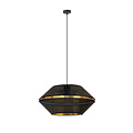 Emibig Emibig Lámpara colgante negra perforada llamativa con lámpara colgante dorada E27 - Iluminación elegante para cualquier espacio