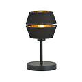Emibig Emibig Belle lampe de table noire avec accent doré 1x E27 - Créez une atmosphère chaleureuse chez vous