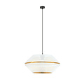 Emibig Emibig Lámpara colgante blanca perforada llamativa con lámpara colgante dorada E27 - Perfecta para una decoración elegante