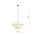 Emibig Emibig Lámpara colgante blanca perforada llamativa con lámpara colgante dorada E27 - Perfecta para una decoración elegante