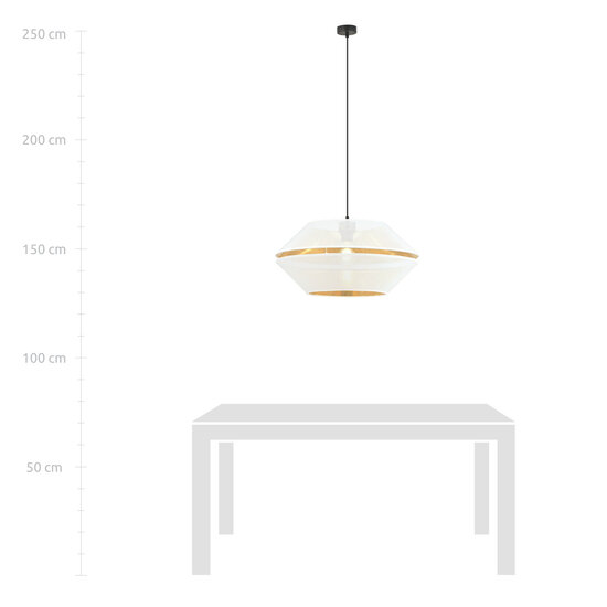 Emibig Emibig Catchy perforated white hanging lamp with gold hanging lamp E27 - Perfect for stylish decor