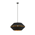 Emibig Emibig Catchy black hanging lamp with gold hanging lamp E27 - Ideal for stylish ambiance