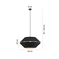 Emibig Emibig Catchy zwarte hanglamp met gouden hanglamp E27 - Perfect voor een stijlvolle ambiance