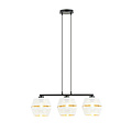 Emibig Emibig Schwarzer Anhänger 3x E27 weiß mit goldenen Metallkappen - Ideal für stilvolle Beleuchtung