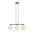 Emibig Emibig Black pendant 3x E27 white with gold caps metal - Ideal for stylish lighting