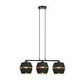 Emibig Emibig Suspension entièrement noire 3x E27 avec intérieur doré - Parfaite pour une ambiance élégante