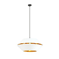 Emibig Emibig Lampe suspendue blanche accrocheuse avec lampe suspendue dorée E27 - Parfaite pour tout espace