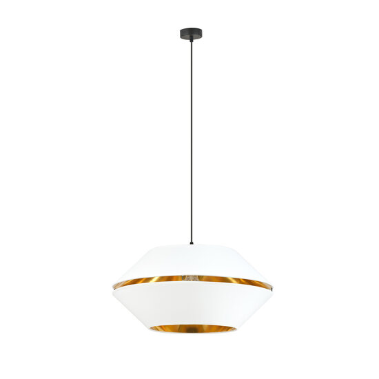 Emibig Emibig Lampe suspendue blanche accrocheuse avec lampe suspendue dorée E27 - Parfaite pour tout espace