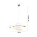 Emibig Emibig Catchy witte hanglamp met gouden hanglamp E27 - Perfect voor elke ruimte