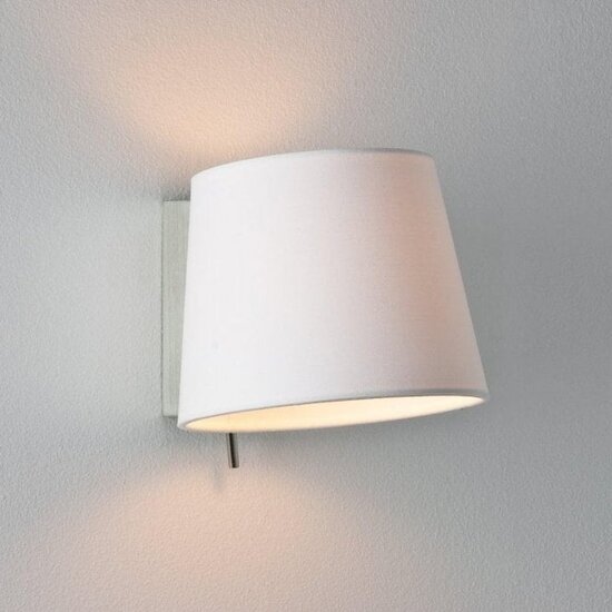 Astrolight Applique murale chrome E14 avec abat-jour blanc - Éclairage parfait pour chaque pièce