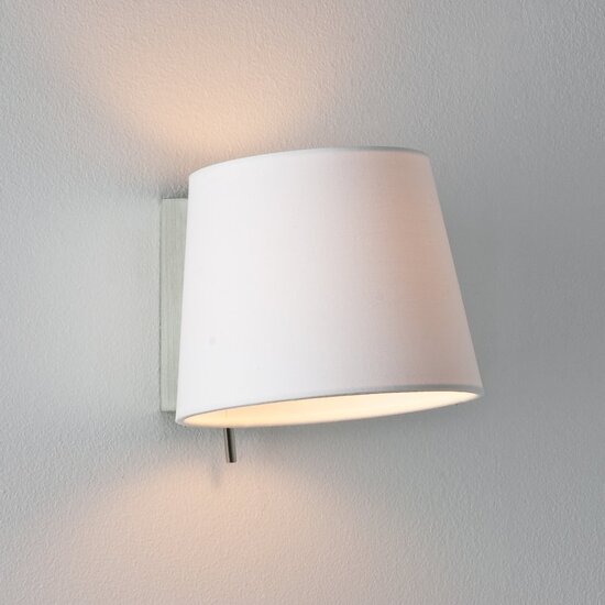 Astrolight Chroom wandlamp E14 met witte kap - Perfecte verlichting voor elke ruimte