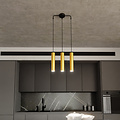 Emibig Emibig Porvoo long 3L black and gold hanging lamp long tubes 3x GU10 - Ideal for stylish lighting in any space