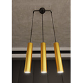 Emibig Emibig Porvoo long 3L lampe suspendue noire et dorée tubes longs 3x GU10 - Idéale pour un éclairage élégant dans n'importe quel espace