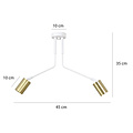 Emibig Emibig Mikkeli blanco y dorado 2x GU10 lámpara colgante orientable - Iluminación perfecta para cualquier espacio