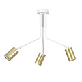 Emibig Emibig Mikkeli blanco + oro 3x GU10 lámpara colgante orientable - Crea un ambiente acogedor en tu hogar