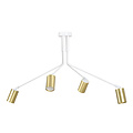 Emibig Emibig Mikkeli 4x GU10 blanca y dorada lámpara colgante orientable - Ideal para interiores modernos