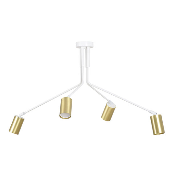 Emibig Emibig Mikkeli 4x GU10 weiß und gold ausrichtbare Hängeleuchte - Ideal für moderne Innenräume