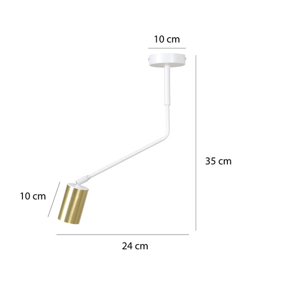 Emibig Emibig Mikkeli blanca con oro 1x GU10 lámpara colgante orientable - Iluminación perfecta para cualquier espacio
