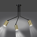 Emibig Emibig Mikkeli 3x GU10 lámpara colgante orientable negra con oro - Iluminación perfecta para cualquier espacio
