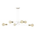 Emibig Emibig Kotka blanca con latón 6L E27 G95 lámpara colgante - Diseño escandinavo para cualquier espacio