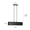Emibig Emibig Vaasa 2L black hanging lamp beam 2x E27 - Ideal lighting for any bedroom