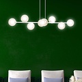 Emibig Emibig Lejre white slim design hanging lamp with 8 amber glass bulbs E14 - Ideal lighting for any space
